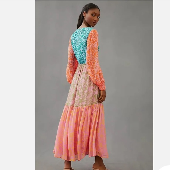 NWOT🔥 FARM RIO
CUT OUT MAXI DRESS
ANTHROPOLOGIE FLORA/ BOHO COLOR-BLOCK - Picture 4 of 5